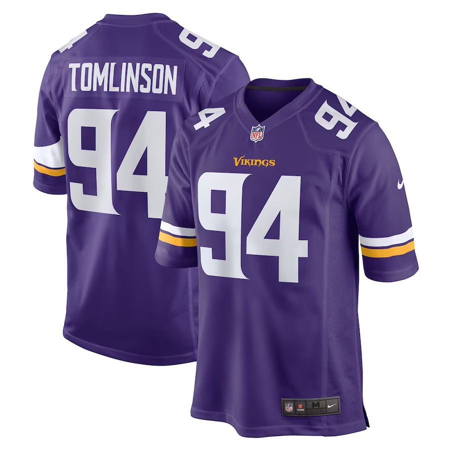 Men Minnesota Vikings 94 Dalvin Tomlinson Nike Purple Game NFL Jersey